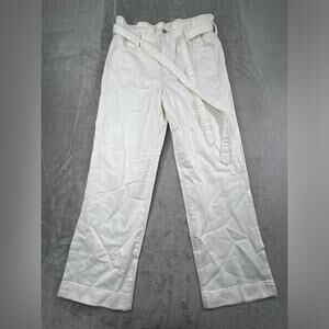 NEW J Crew 28, 6 Tall White High Waist Paperback Jean Wide Leg Cotton Blend SOFT